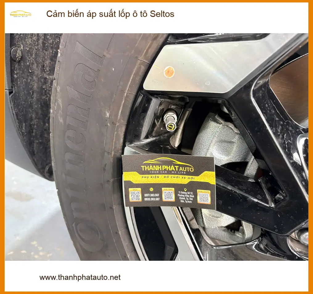 Anh Quốc Anh lắp cảm biến áp suất lốp ô tô Seltos tại Quận Bình Tân vì hay di chuyển xa ảnh thực tế 2
