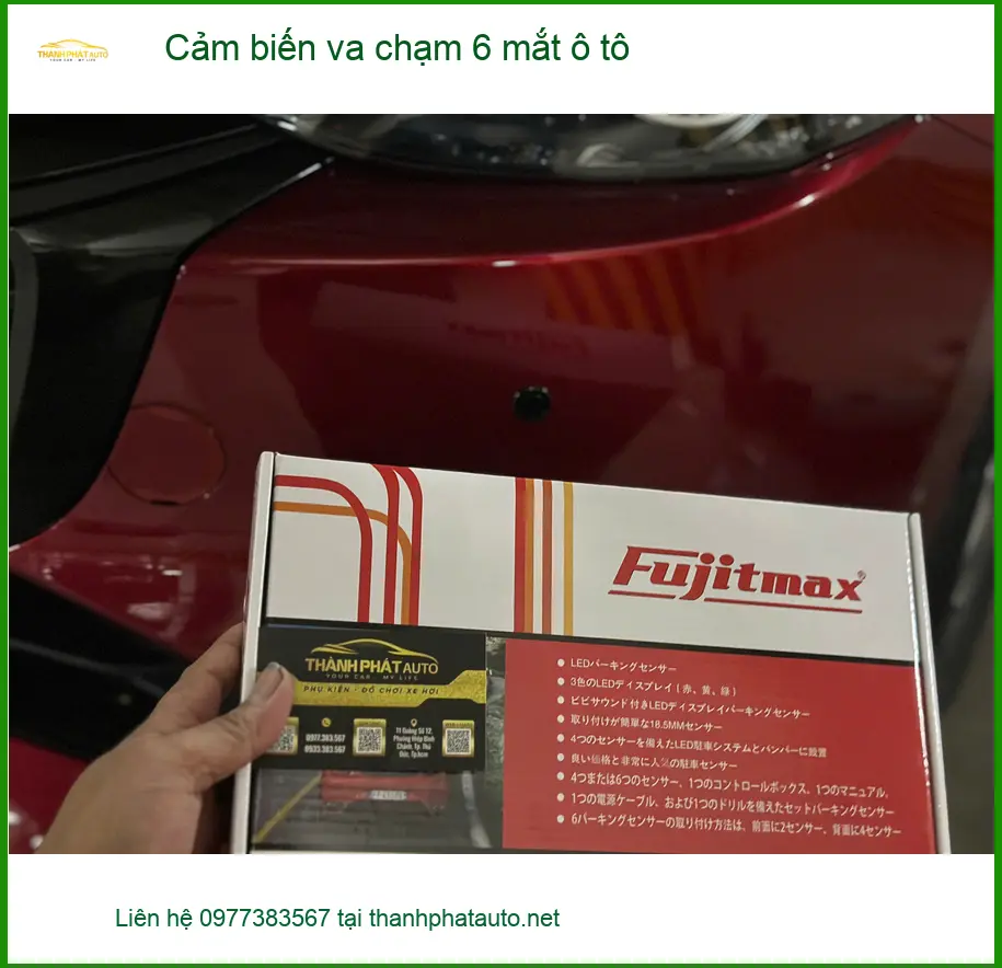 Anh Khải lắp cảm biến va chạm 6 mắt ô tô cho Hyundai Accent tại Quận 2 để lùi xe an toàn ảnh thực tế 2