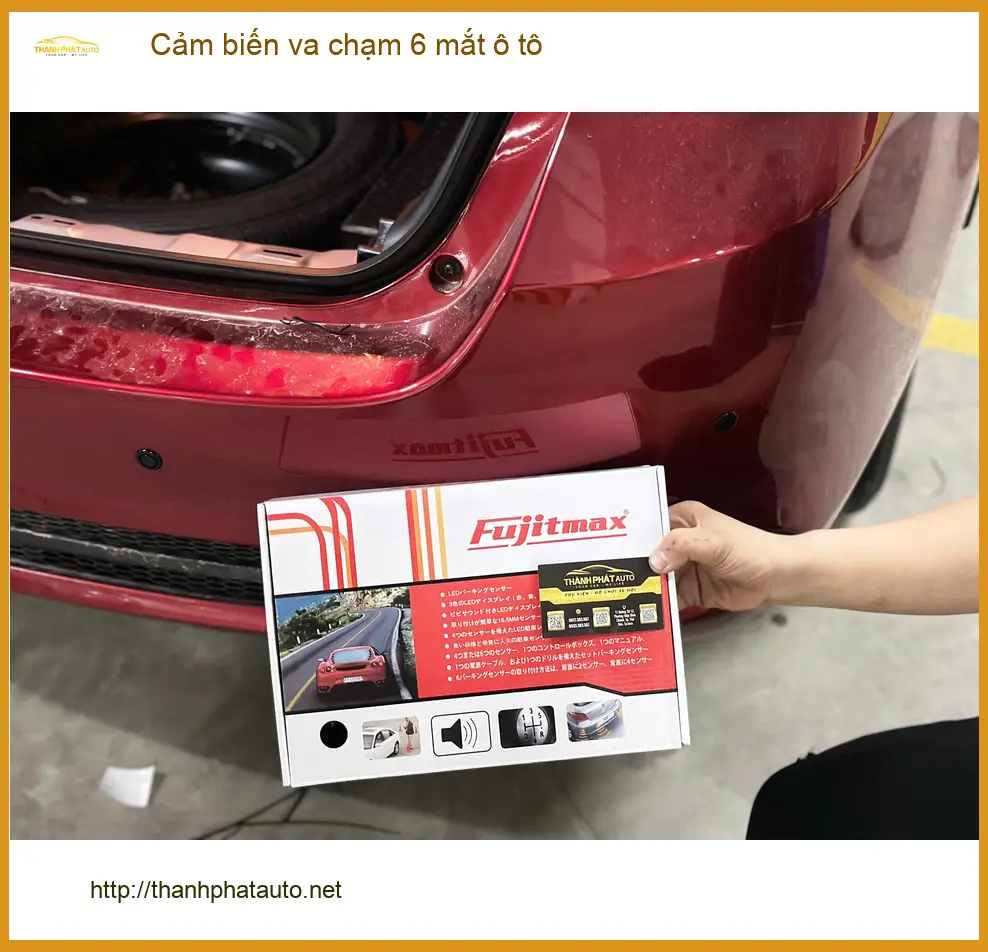 Anh Khải lắp cảm biến va chạm 6 mắt ô tô cho Hyundai Accent tại Quận 2 để lùi xe an toàn ảnh thực tế 3