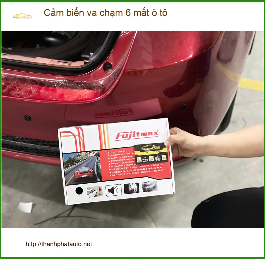 Anh Khang lắp cảm biến va chạm 6 mắt ô tô cho Toyota Fortuner tại Cần Giờ để đỗ xe an toàn