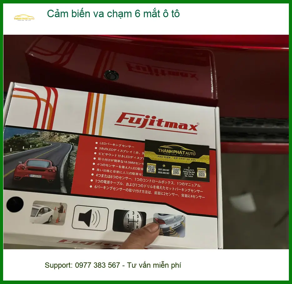 Anh Khang lắp cảm biến va chạm 6 mắt ô tô cho Toyota Fortuner tại Cần Giờ để đỗ xe an toàn ảnh thực tế 3