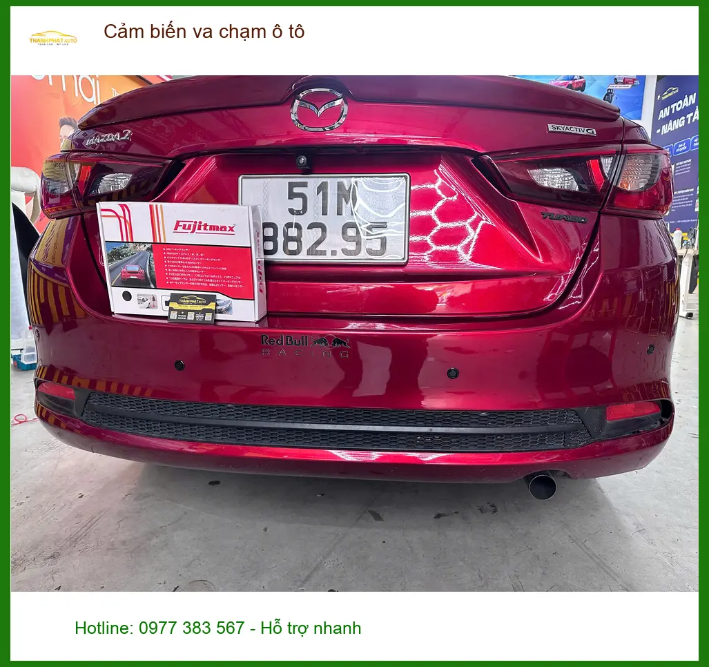 Anh Duy lắp cảm biến va chạm ô tô cho Mazda 3 tại Quận Phú Nhuận để an tâm đỗ xe ảnh thực tế 4