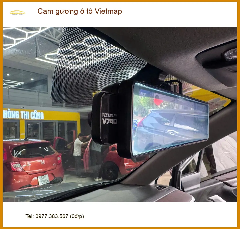 Chị Mai lắp cam gương Vietmap cho Fadil tại Bình Thạnh, an tâm hơn ảnh thực tế 2