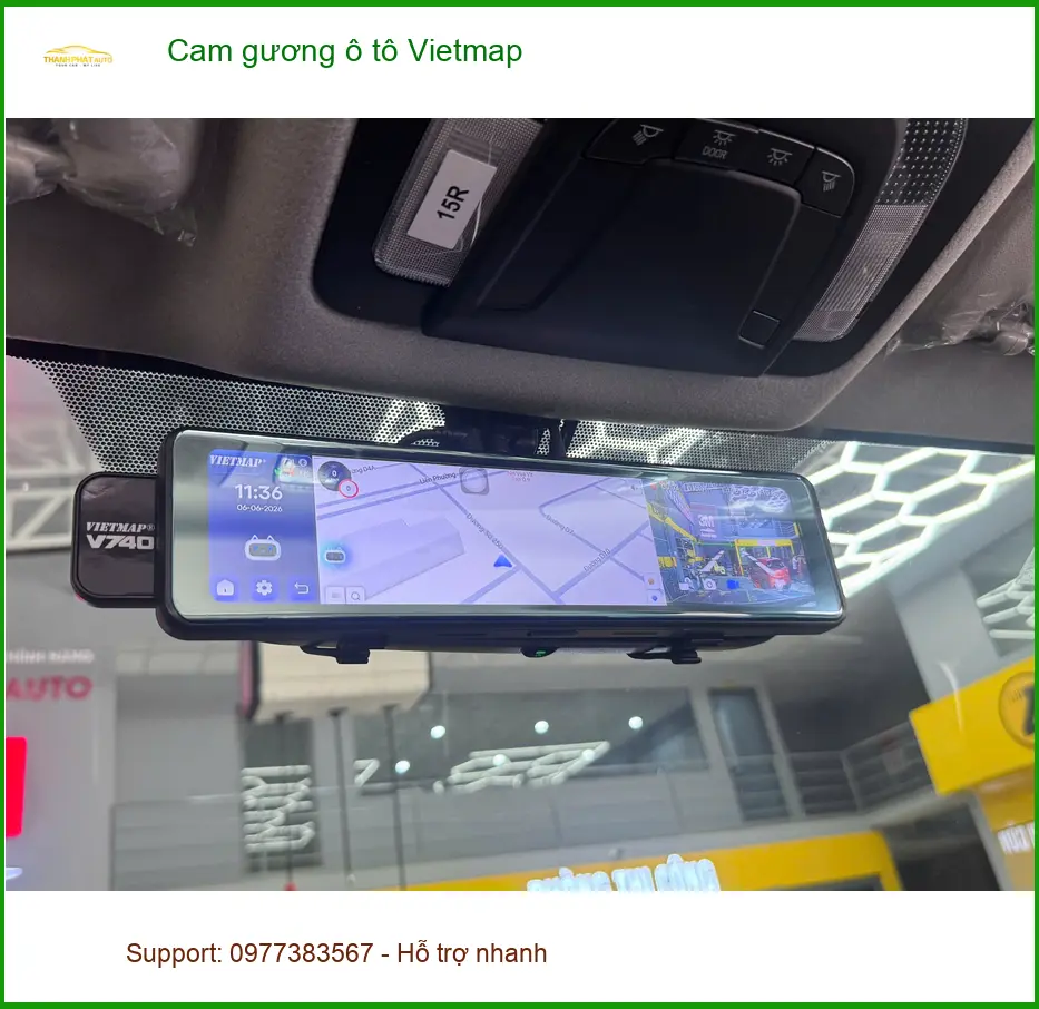 Chị Mai lắp cam gương Vietmap cho Fadil tại Bình Thạnh, an tâm hơn ảnh thực tế 3
