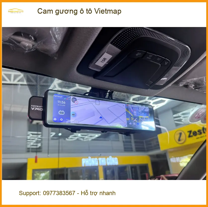 Anh Minh lắp cam gương Vietmap cho Toyota Camry ở Quận 4 đảm bảo an toàn ảnh thực tế 5