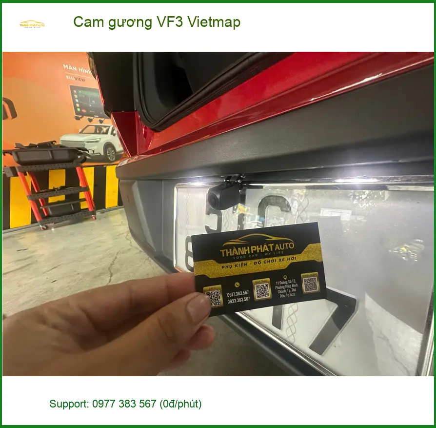 Anh Khang lắp cam gương Vietmap cho VinFast VF3 tại Quận Gò Vấp để an toàn hơn ảnh thực tế 2