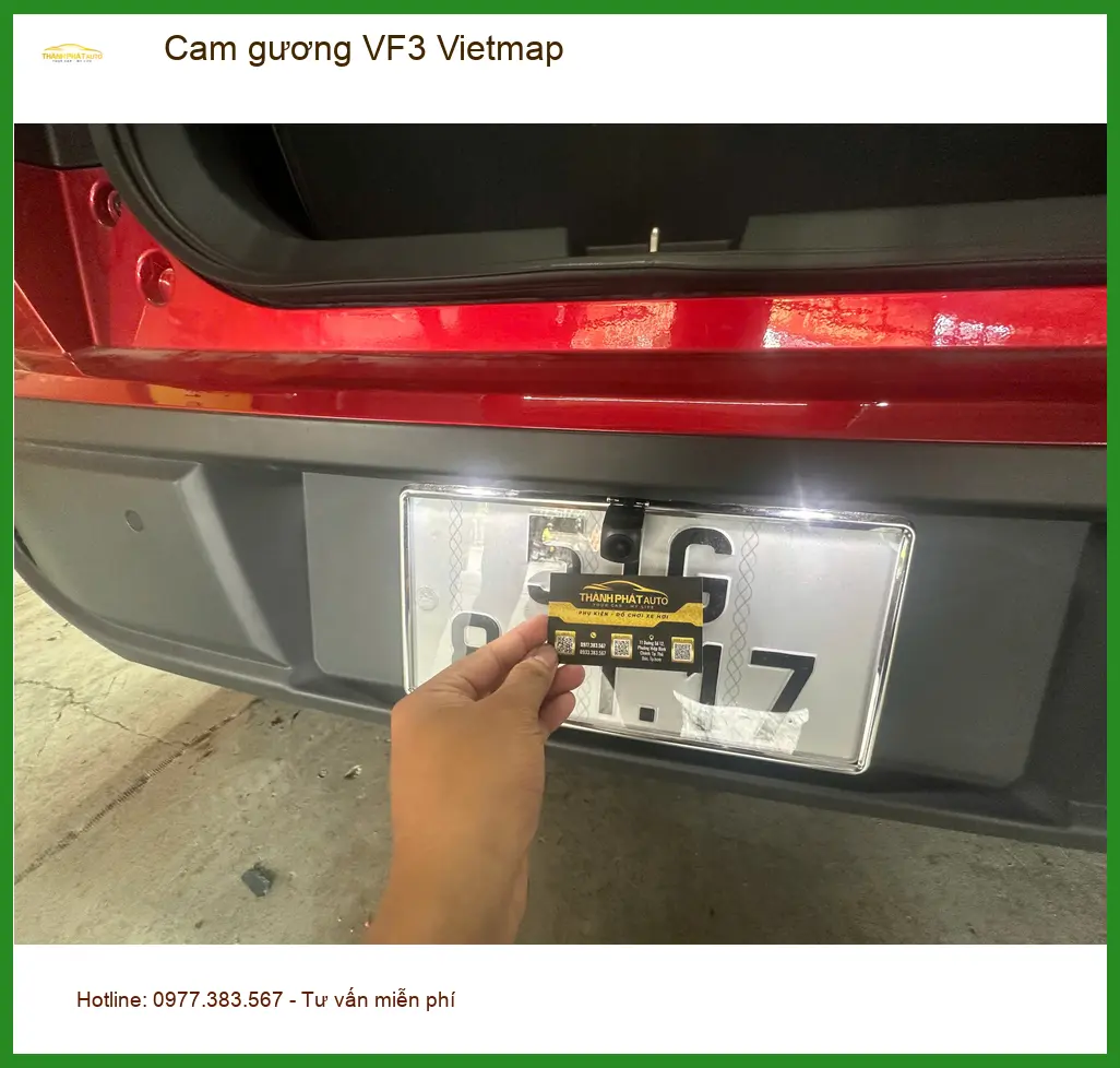 Anh Khang lắp cam gương Vietmap cho VinFast VF3 tại Quận 7 để an tâm lái xe