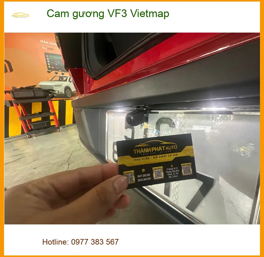 Anh Khang lắp cam gương Vietmap cho VinFast VF3 tại Quận 7 để an tâm lái xe ảnh thực tế 5