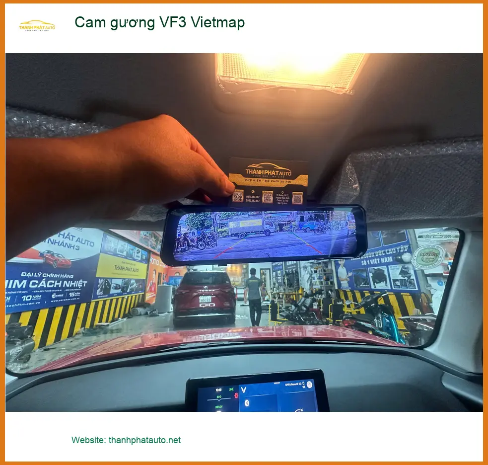 Anh Khang lắp cam gương Vietmap cho VinFast VF3 tại Quận 9 để ghi lại hành trình rõ nét ảnh thực tế 4