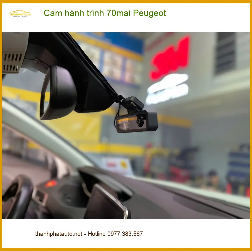 Chị Thúy lắp cam hành trình 70mai cho Peugeot 3008 tại Phú Nhuận