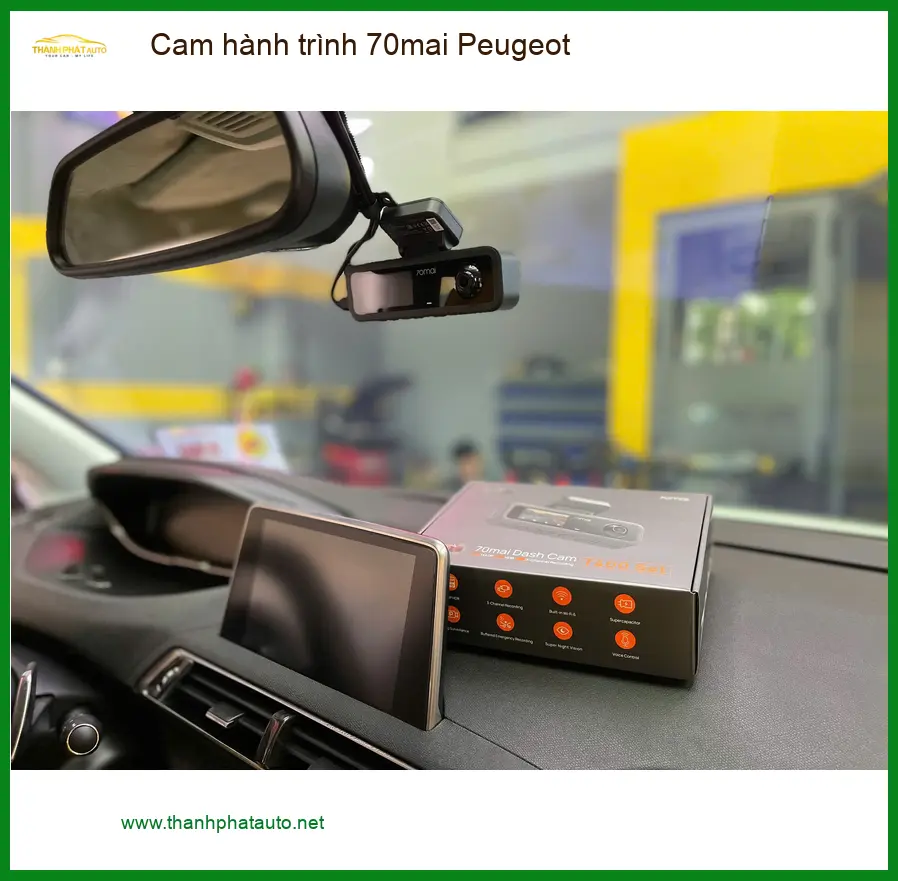 Chị Thúy lắp cam hành trình 70mai cho Peugeot 3008 tại Phú Nhuận ảnh thực tế 2