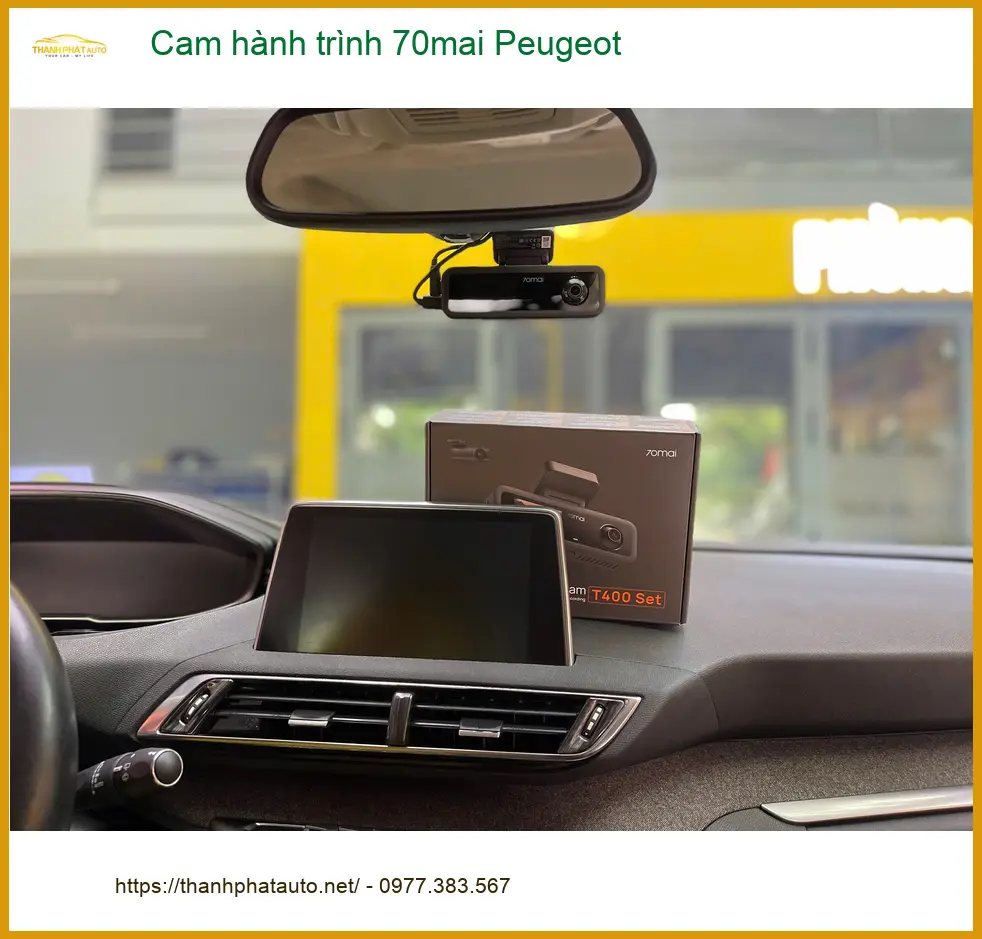 Chị Thúy lắp cam hành trình 70mai cho Peugeot 3008 tại Phú Nhuận ảnh thực tế 3
