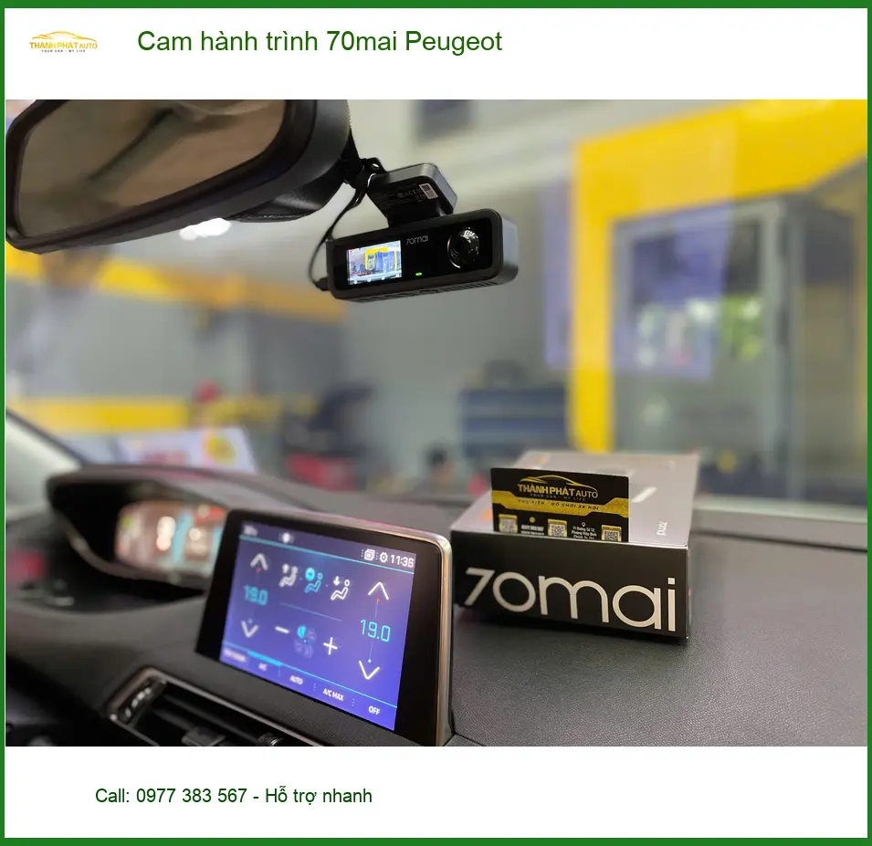 Chị Thúy lắp cam hành trình 70mai cho Peugeot 3008 tại Phú Nhuận ảnh thực tế 5