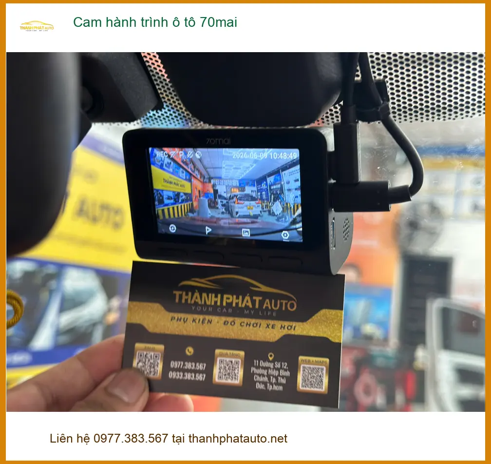 Anh Tuấn Anh lắp cam hành trình ô tô 70mai cho Honda CRV tại Quận 7 để yên tâm di chuyển