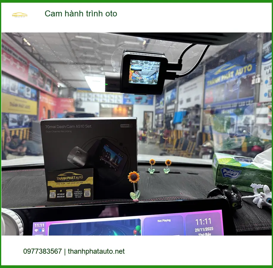 Anh Thành lắp cam hành trình oto Hyundai Creta tại Hóc Môn để ghi lại hành trình rõ nét