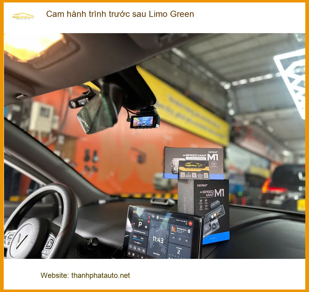 Anh Long gắn cam hành trình Limo Green trước sau cho Honda CRV Quận Thủ Đức ảnh thực tế 5