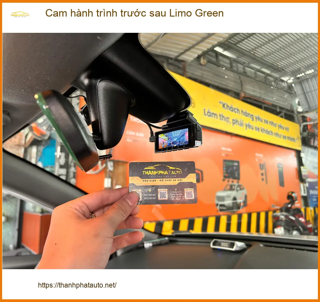 Bác Cường lắp Cam hành trình trước sau Limo Green cho Hyundai Accent tại Hóc Môn ảnh thực tế 3