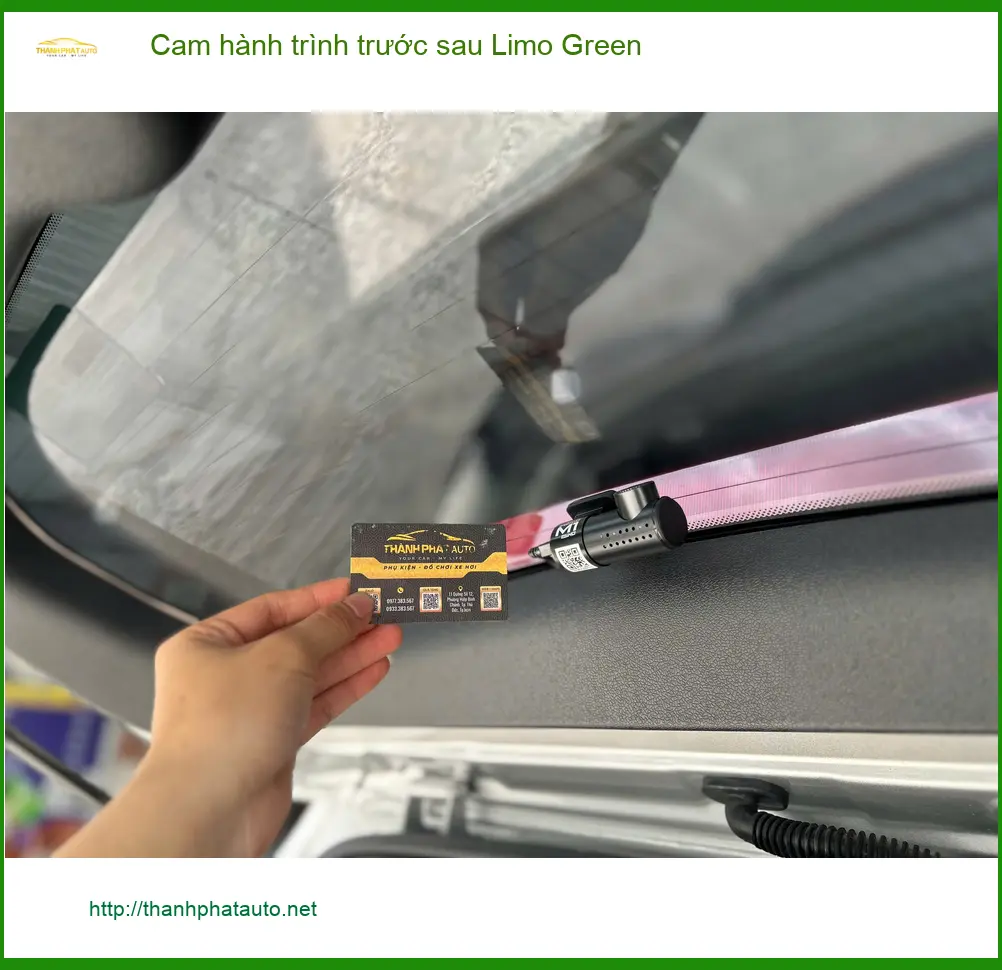 Bác Cường lắp Cam hành trình trước sau Limo Green cho Hyundai Accent tại Hóc Môn ảnh thực tế 4