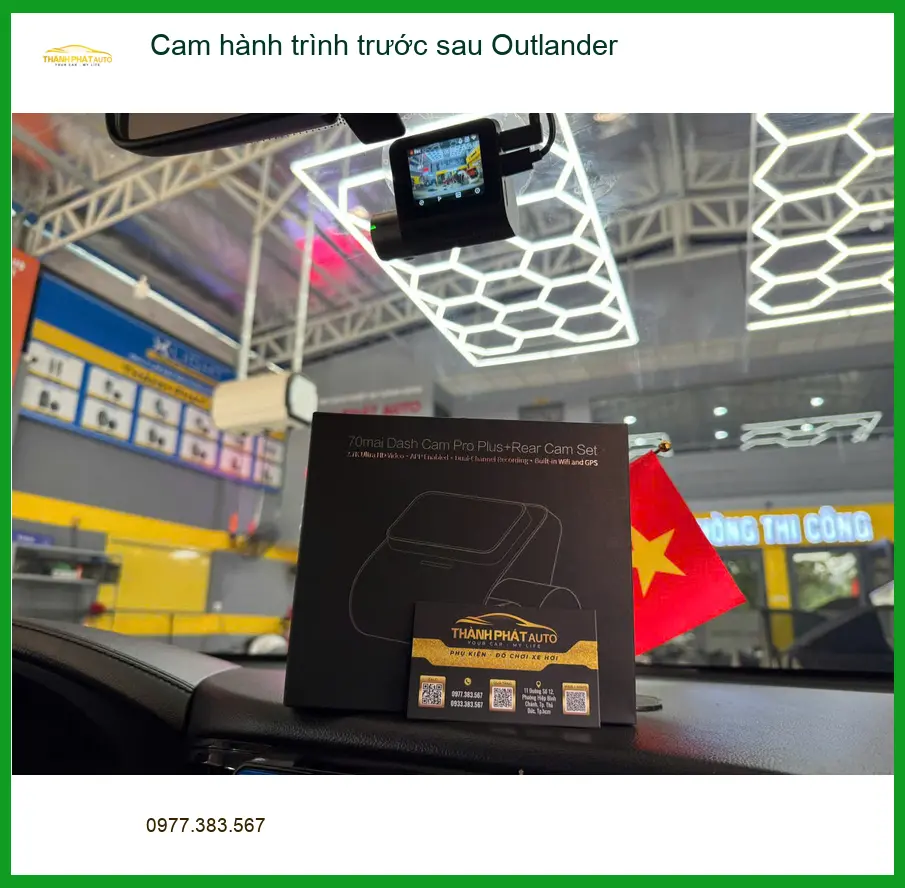 Anh Bách lắp Cam hành trình trước sau Outlander ở Quận 9 để an tâm lái xe. ảnh thực tế 4