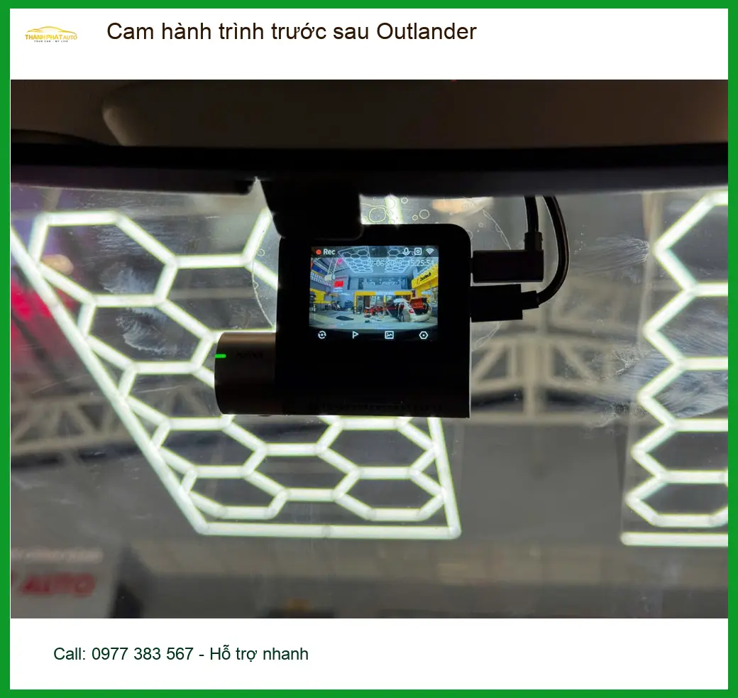 Anh Tùng lắp cam hành trình trước sau Outlander tại Củ Chi để an toàn hơn