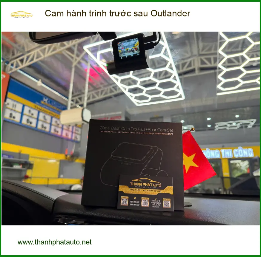 Anh Tùng lắp cam hành trình trước sau Outlander tại Củ Chi để an toàn hơn ảnh thực tế 3