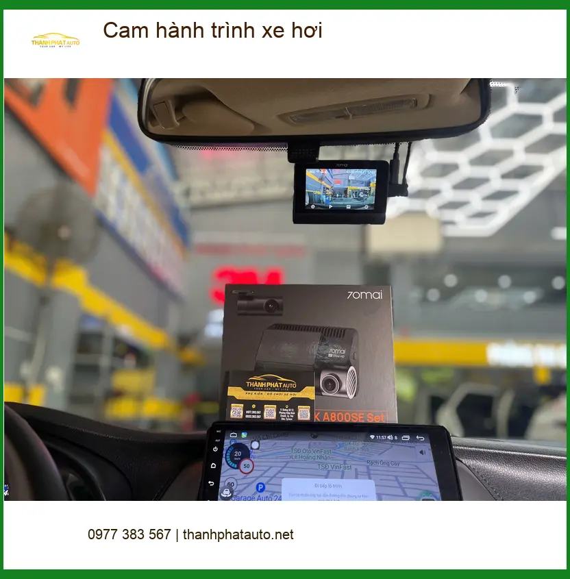 Chị Thùy Linh lắp cam hành trình xe hơi cho Hyundai Accent tại Quận 10