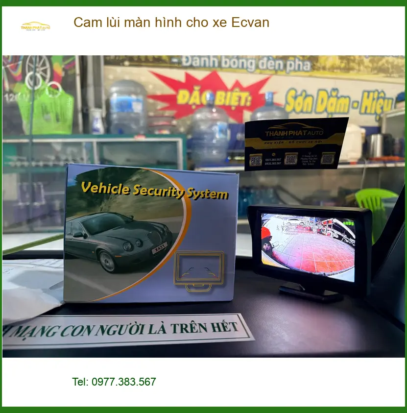Anh Thăng lắp cam lùi màn hình cho xe Ecvan tại Quận 2 an toàn hơn ảnh thực tế 2