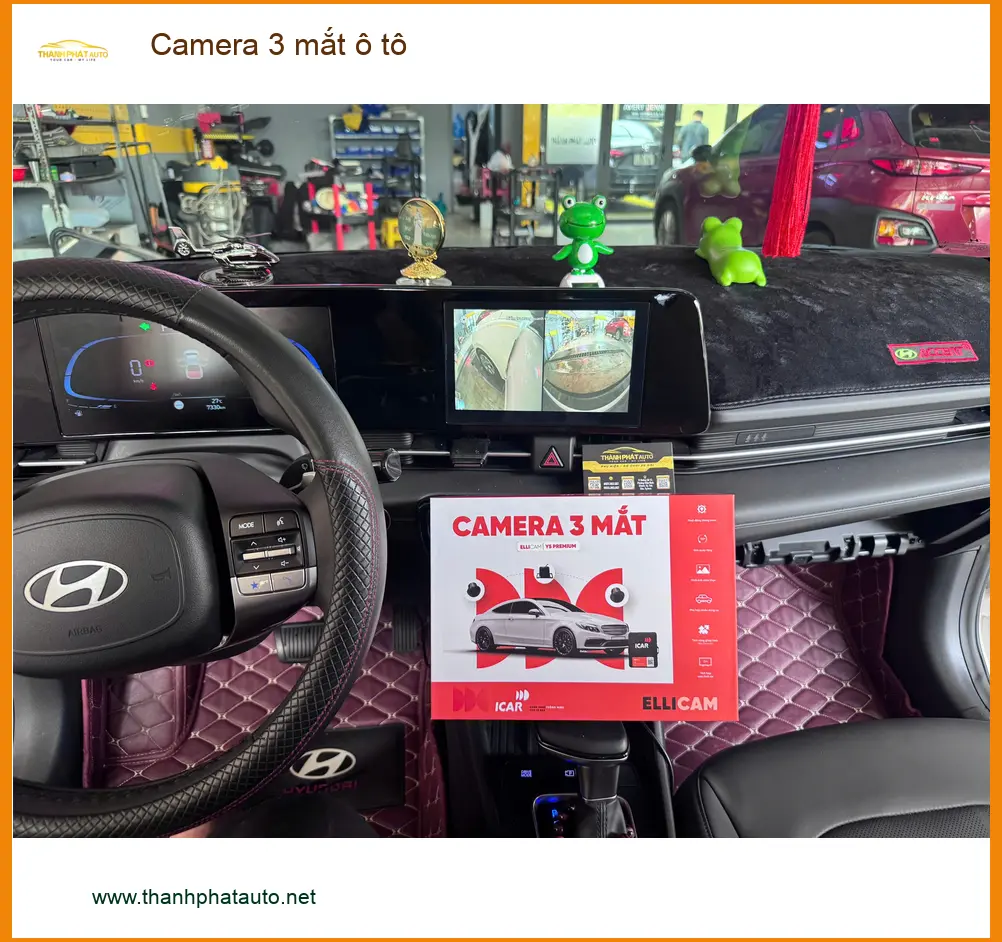 Anh Minh lắp Camera 3 mắt ô tô Hyundai Accent Quận 12 lái xe an toàn hơn