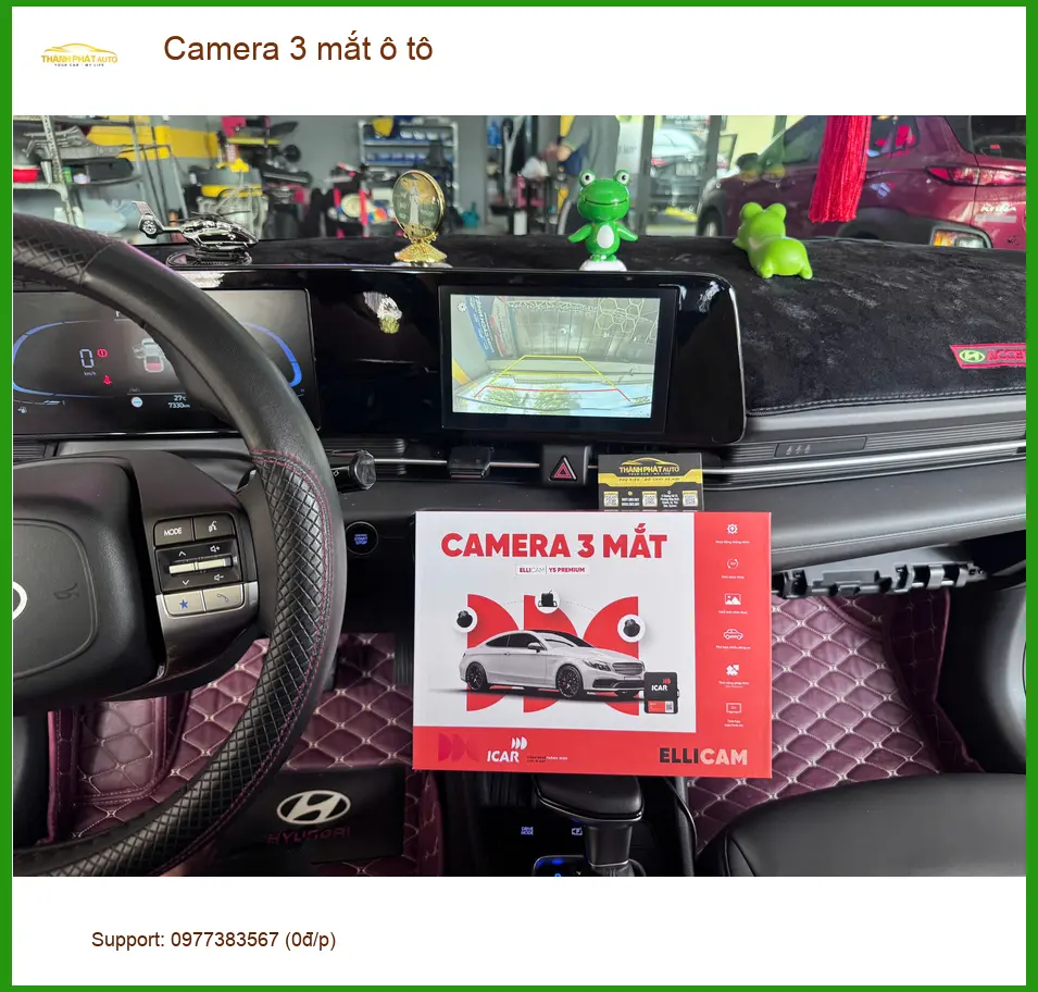 Anh Minh lắp Camera 3 mắt ô tô Hyundai Accent Quận 12 lái xe an toàn hơn ảnh thực tế 3