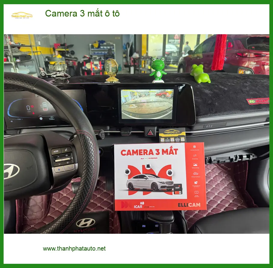 Anh Minh lắp Camera 3 mắt ô tô Hyundai Accent Quận 12 lái xe an toàn hơn ảnh thực tế 5