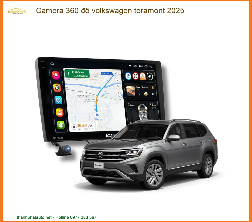 Camera 360 độ Volkswagen Teramont 2025 - Trung Tâm Gắn Giá Tốt TPHCM
