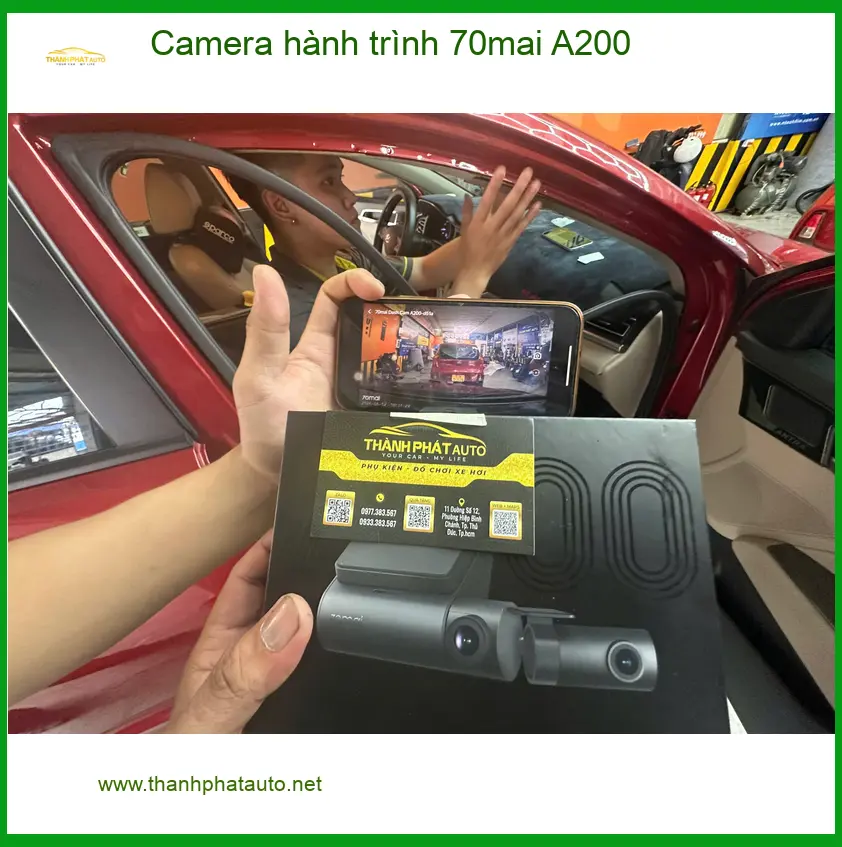 Chị Thảo gắn Camera hành trình 70mai A200 cho Hyundai Accent tại Quận 4. ảnh thực tế 3