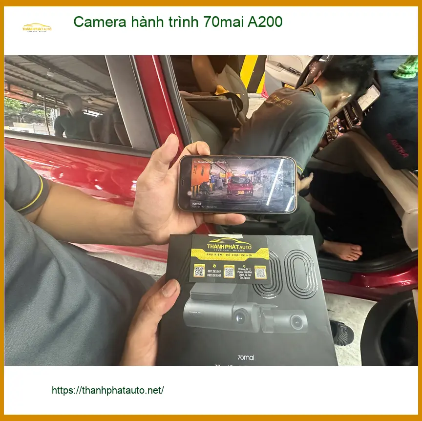 Chị Thảo gắn Camera hành trình 70mai A200 cho Hyundai Accent tại Quận 4. ảnh thực tế 4