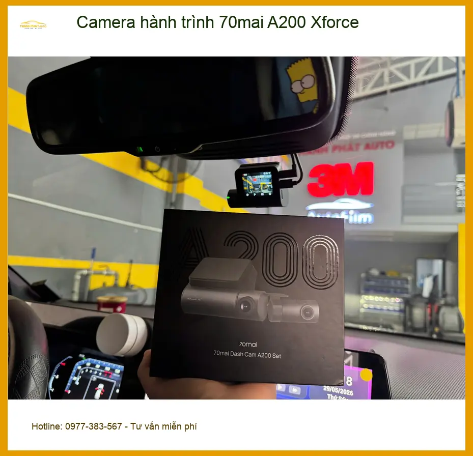 Chị Thảo Honda CRV lắp Camera hành trình 70mai A200 Xforce tại Quận 5 ảnh thực tế 3