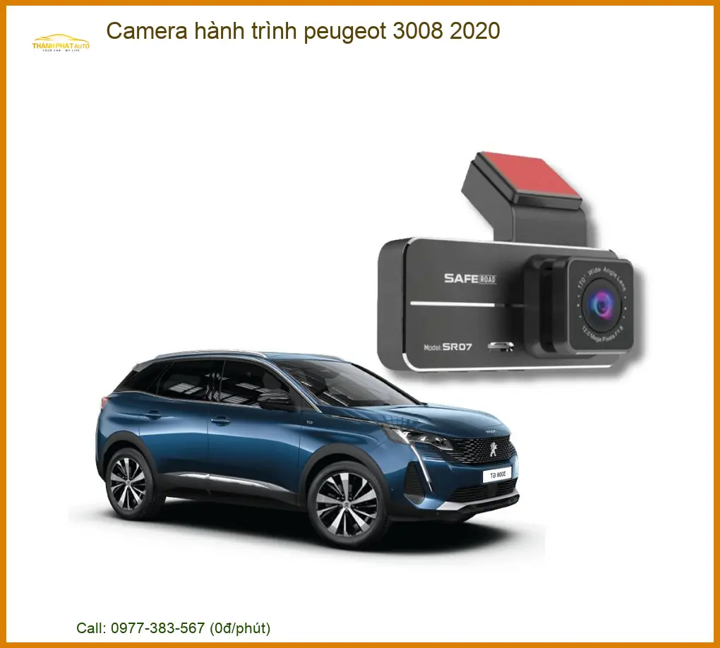 Camera hành trình Peugeot 3008 2020 - Địa Chỉ Lắp Đặt Chính Hãng TPHCM