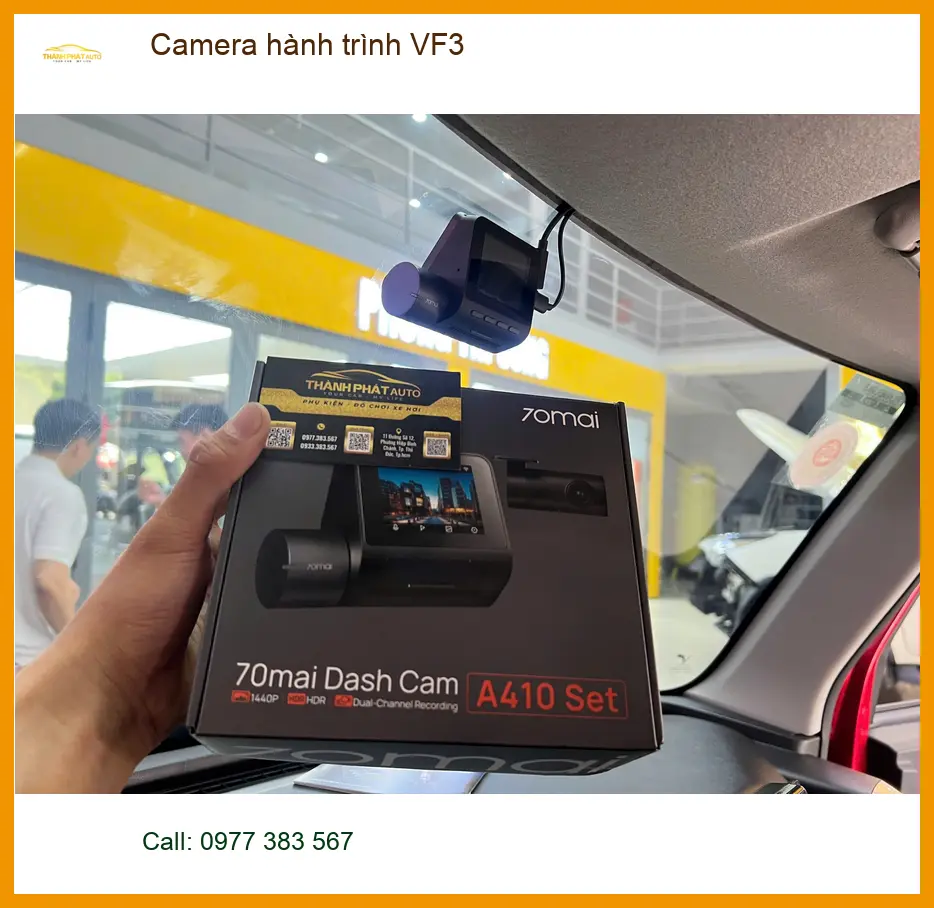 Anh Khang lắp Camera hành trình cho VinFast VF3 tại Quận 9 để đảm bảo an toàn khi lái xe ảnh thực tế 4