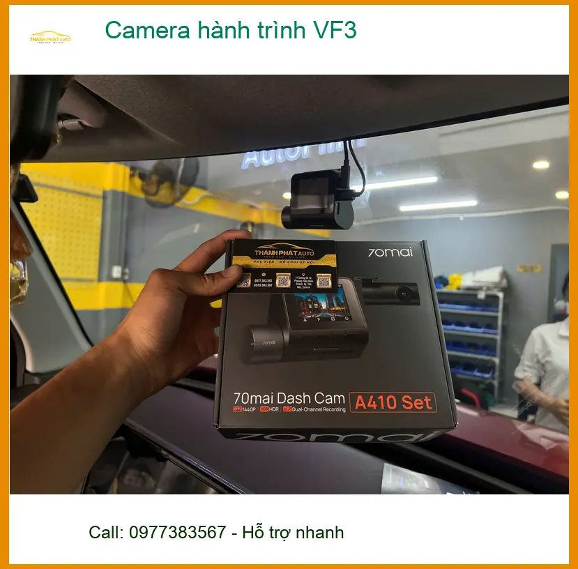 Anh Khang lắp Camera hành trình cho VinFast VF3 tại Quận 9 để đảm bảo an toàn khi lái xe ảnh thực tế 5