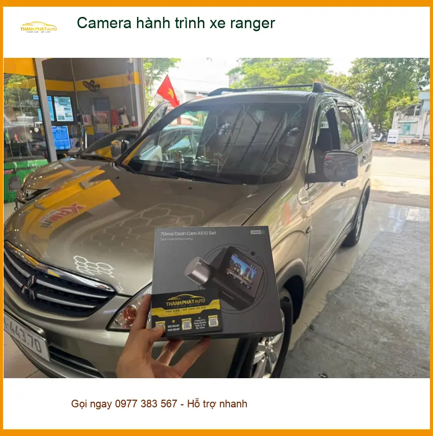 Chú Lâm lắp Camera hành trình xe Ranger tại Quận 2 để ghi lại hành trình an toàn ảnh thực tế 2