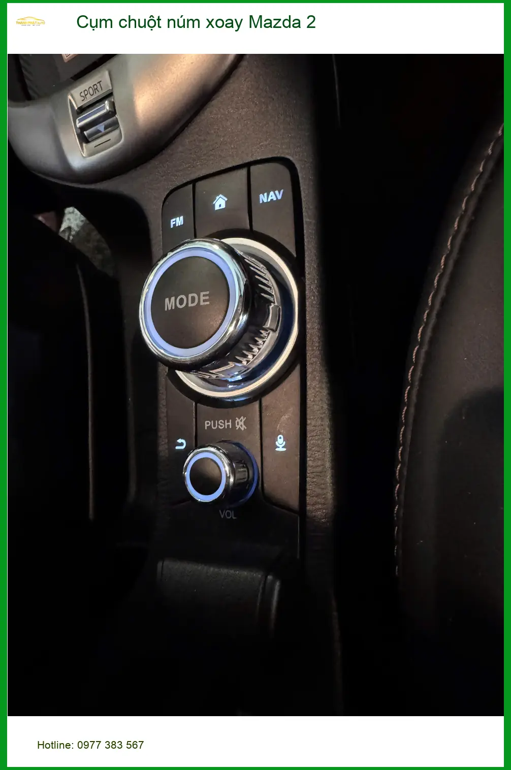 Anh Thanh lắp Cụm chuột núm xoay Mazda 2 Quận 12 để điều khiển giải trí mượt mà