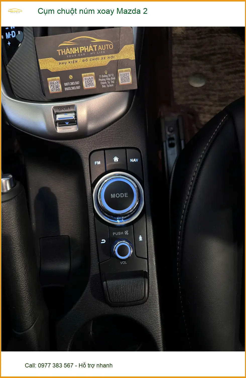 Anh Thanh lắp Cụm chuột núm xoay Mazda 2 Quận 12 để điều khiển giải trí mượt mà ảnh thực tế 4