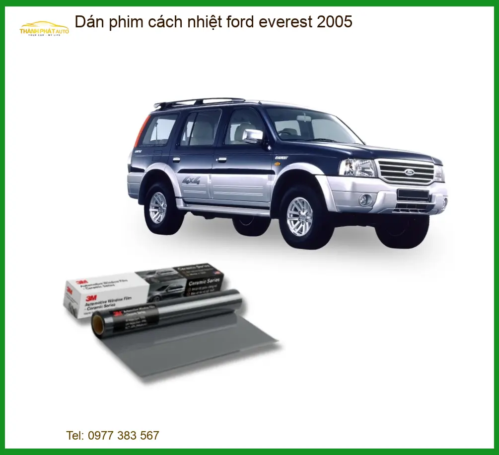 Dán Phim Cách Nhiệt Cao Cấp Ford Everest 2005 - Địa Chỉ Lắp Đặt Uy Tín TPHCM
