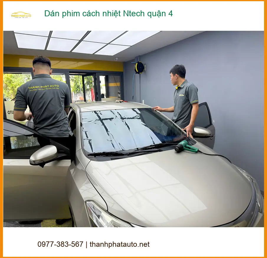 Dịch Vụ Dán Phim Cách Nhiệt Ô Tô Ntech quận 4 - Giá Tốt TPHCM ảnh thực tế 3