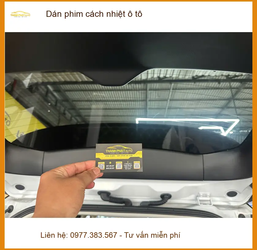 Chị Thảo dán phim cách nhiệt ô tô Hyundai Creta chống nóng hiệu quả tại Cần Giờ ảnh thực tế 3