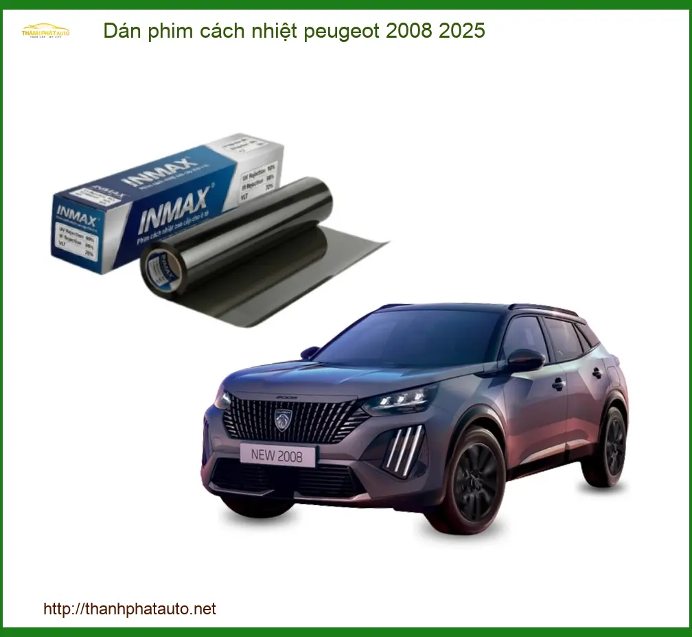 Dán Phim Cách Nhiệt Peugeot 2008 2025 - Địa Chỉ Lắp Đặt Uy Tín TPHCM