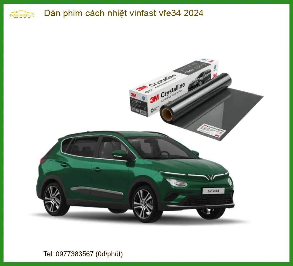 Dán Phim Cách Nhiệt VinFast VF e34 2024 - Địa Chỉ Lắp Đặt Chính Hãng TPHCM
