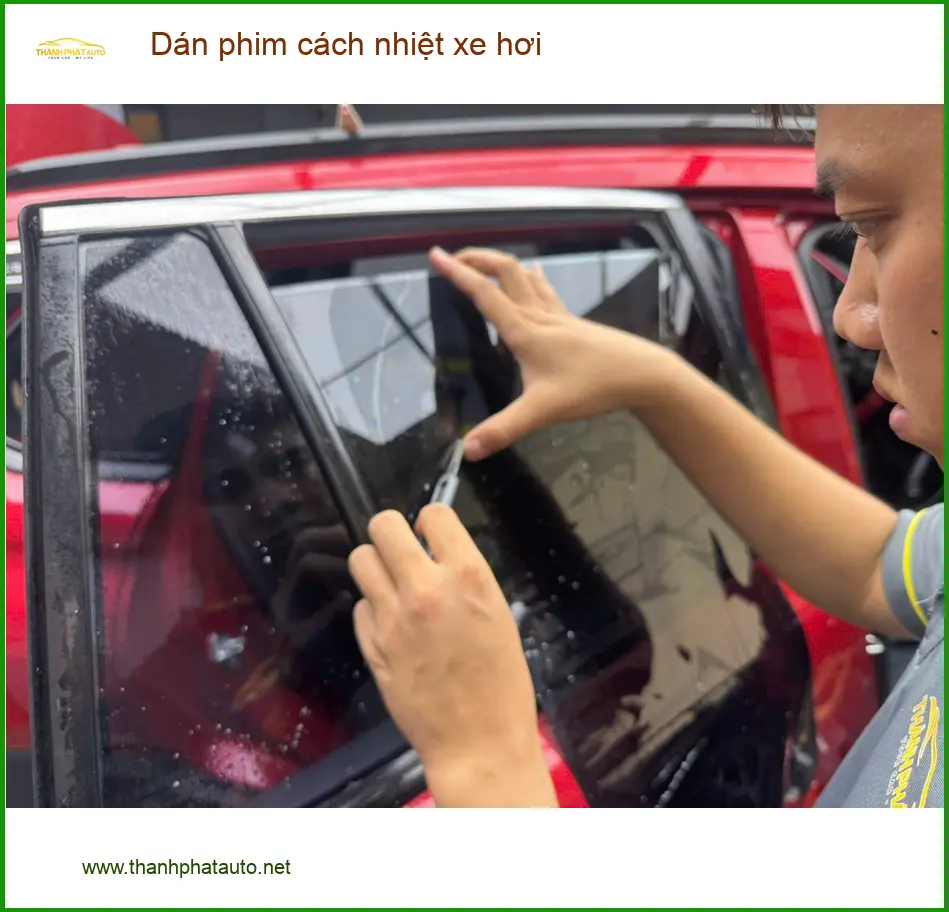 Anh Tùng dán phim cách nhiệt xe hơi Hyundai Accent tại Cần Giờ tránh nắng gắt ảnh thực tế 2