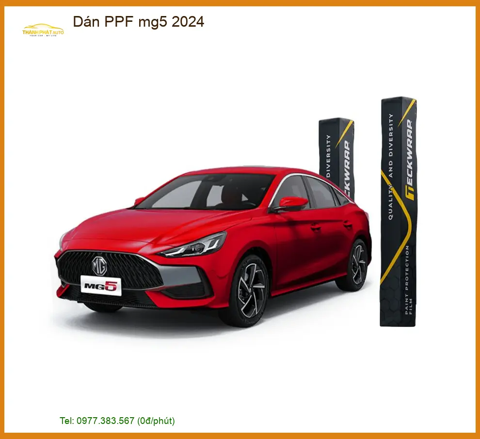 Dán Phim PPF Bảo Vệ Sơn Xe MG5 2024 - Địa Chỉ Lắp Đặt Chính Hãng Giá Tốt TPHCM