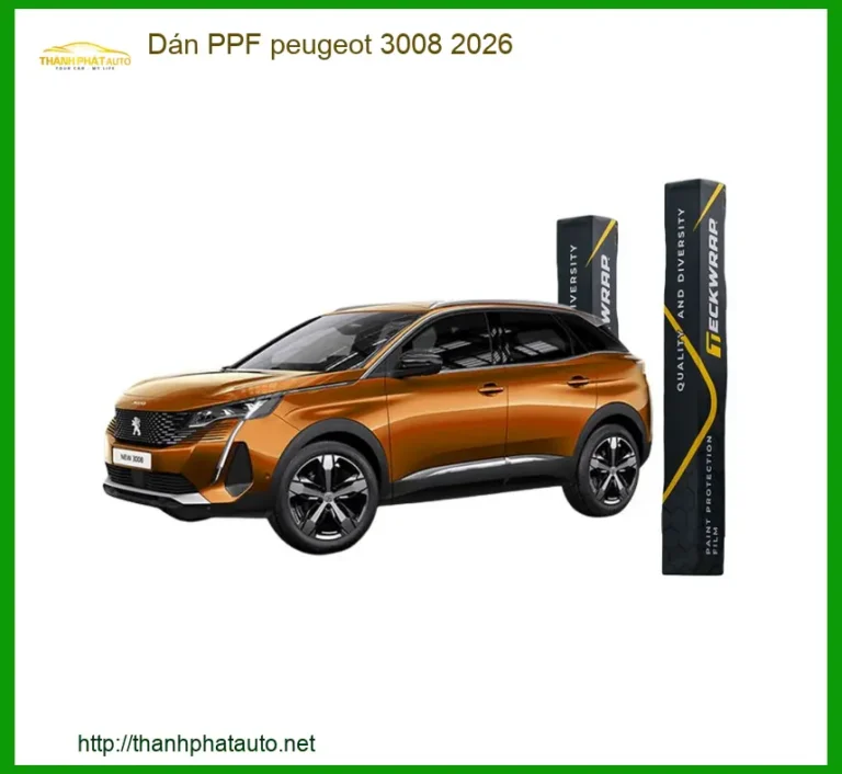 Dán Phim Bảo Vệ Sơn PPF Peugeot 3008 2026 - Địa Chỉ Thi Công Uy Tín TPHCM