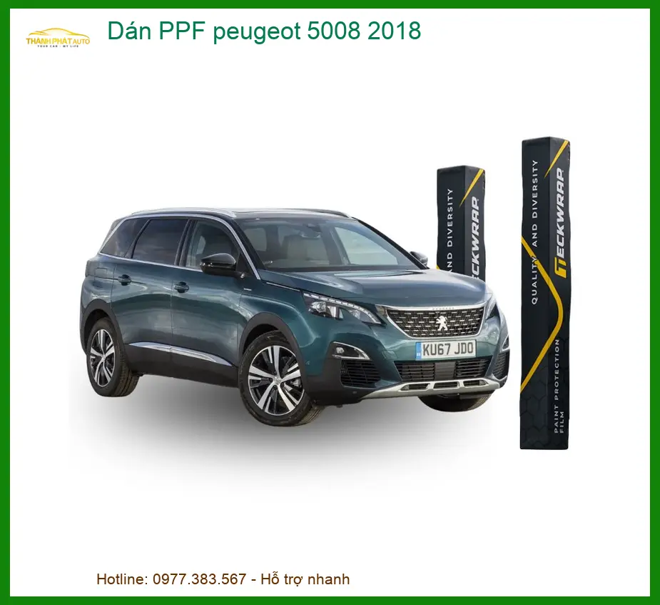 Dán PPF Bảo Vệ Sơn Xe Peugeot 5008 2018 - Trung Tâm Thi Công Chính Hãng TPHCM