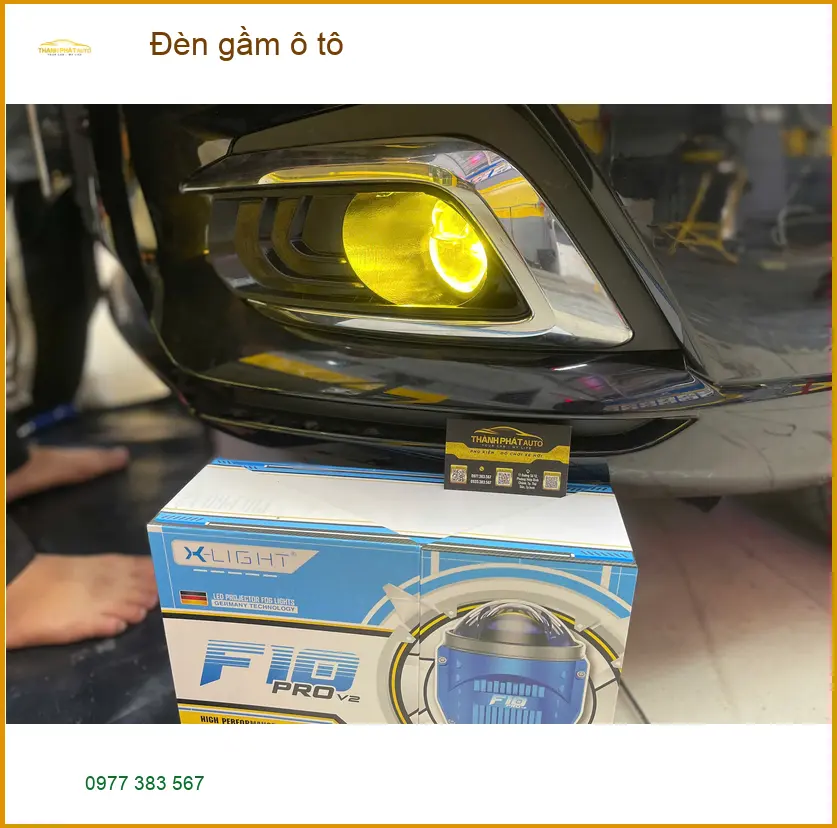 Chú Lâm độ đèn gầm ô tô Hyundai Santa Fe ở Quận 2 vì đèn zin mờ nhạt ảnh thực tế 5